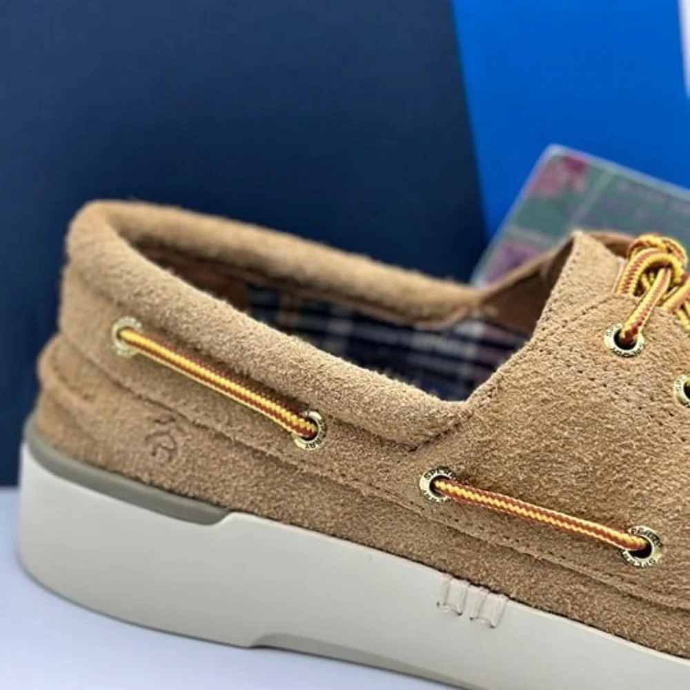 ✨Sperry x‎ Brooks Brothers A/O Cup 3-Eye - Premium Beige Suede Boat Shoes✨